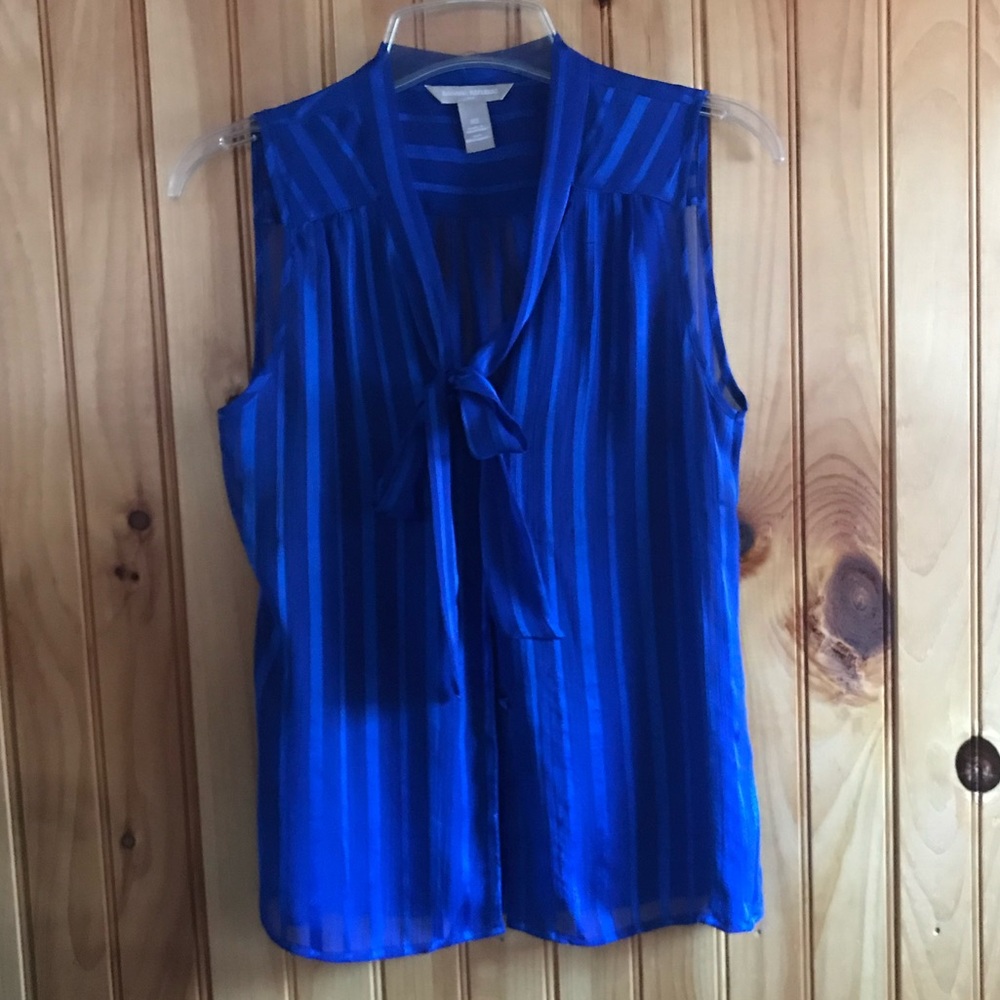 Banana republic sheer blue tie bow Sz XS